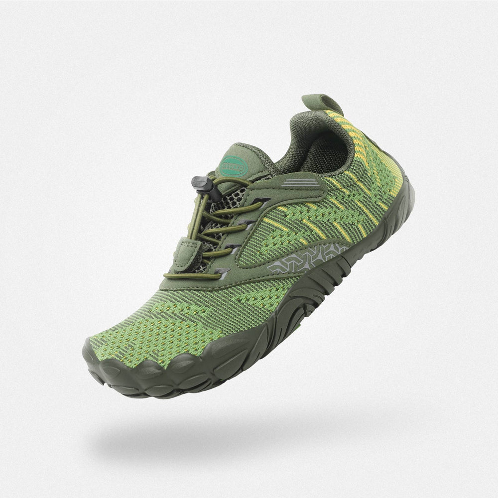 Chaussures barefoot enfant Free I vert foncé - Pour école et jeu, développement naturel des pieds