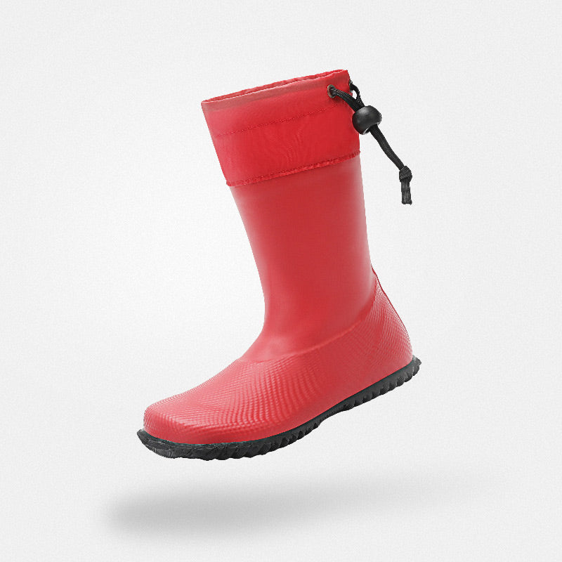 Bottes jardinage enfant Brisk I rouges pour fille - Protection pluie et boue, développement sain des pieds