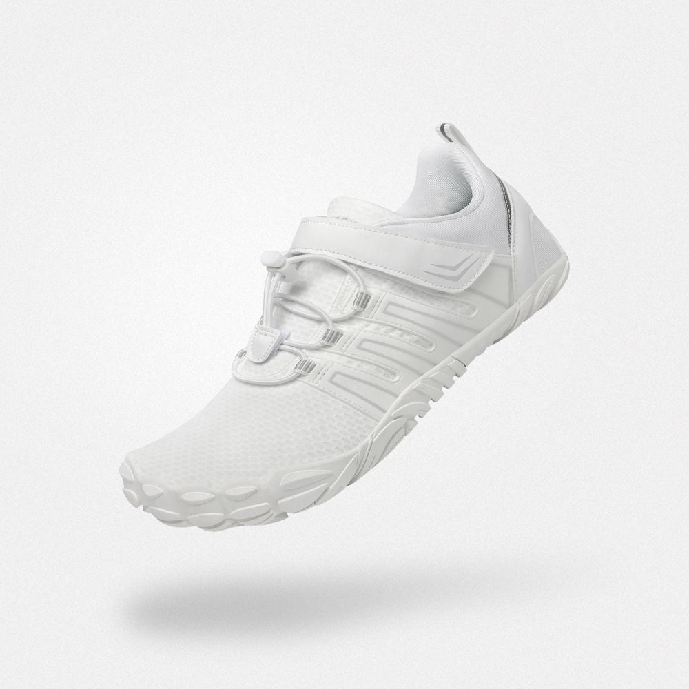 Chaussures barefoot Vigor II blanches pour homme et femme - Semelle 4mm durable zéro drop