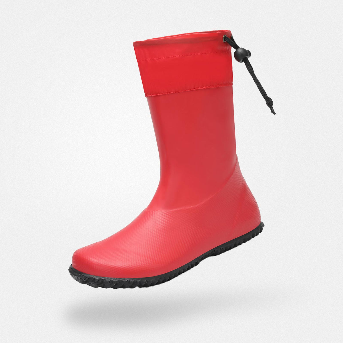 Bottes imperméables Brisk I rouges - Confort barefoot pour pluie et travaux de jardin