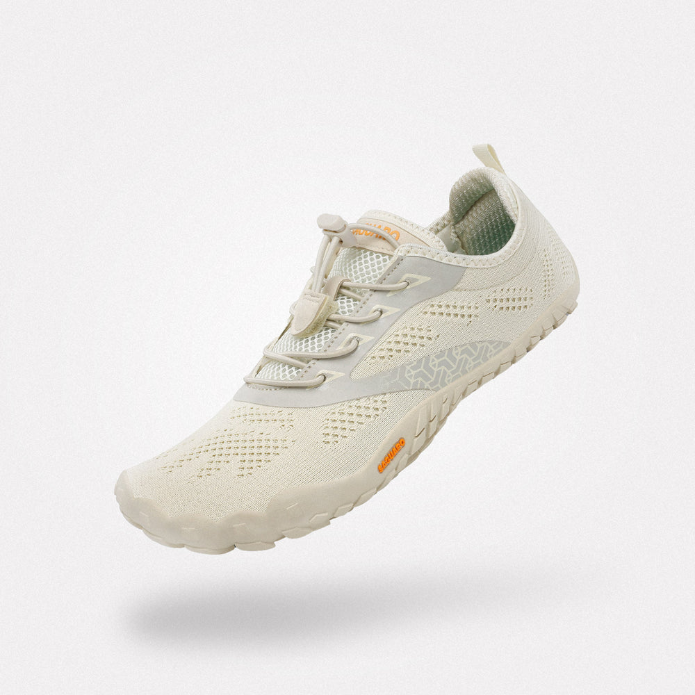 Baskets tendance femme Smart I beiges - Zéro drop pour pieds sensibles, gym et maison