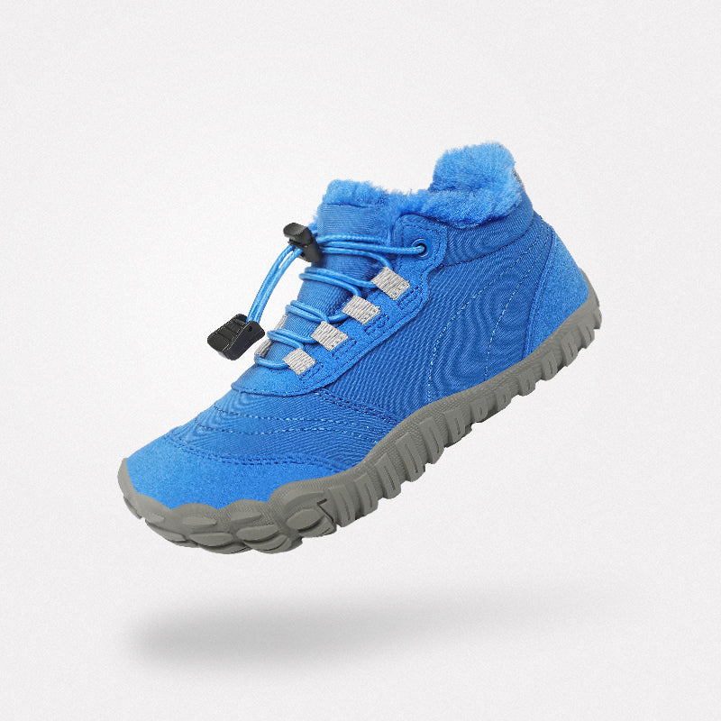 Chaussons d'intérieur barefoot enfant Will II bleus pour garçon - orteils libres