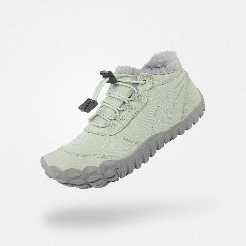 Chaussons barefoot enfant Will II vert clair - Doublure polaire lavable, facile à entretenir