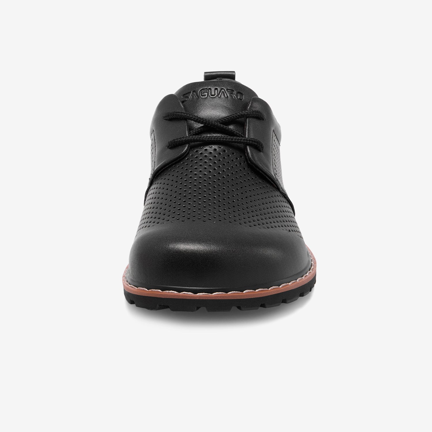 chaussures barefoot en cuir perforé avec avant-pied spacieux