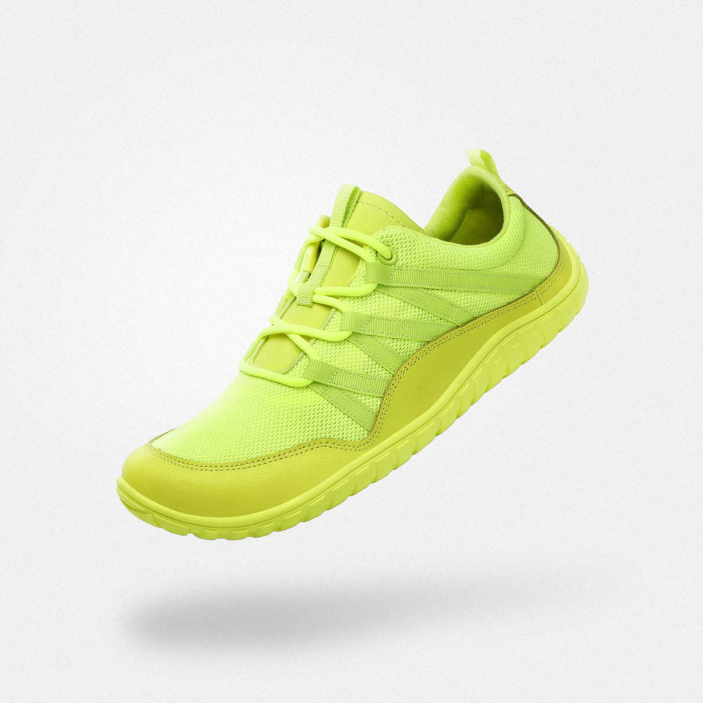 Chaussures sport style barefoot Forestep I vert fluo - Visibilité nocturne avec confort barefoot