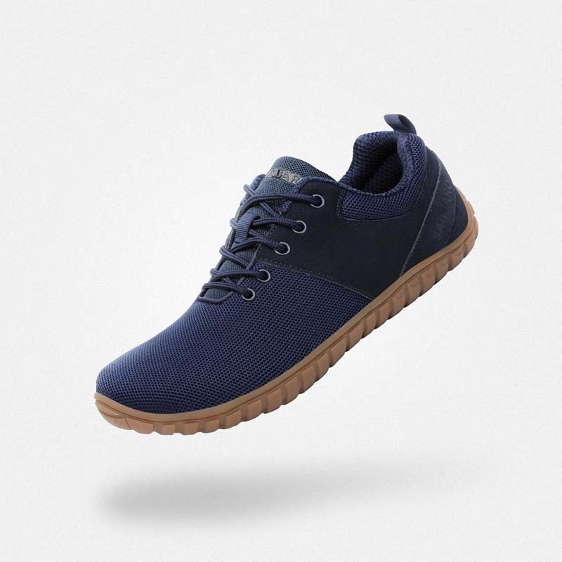 Baskets décontractées barefoot Wish I bleues - Confort barefoot 12h+ avec soutien ergonomique