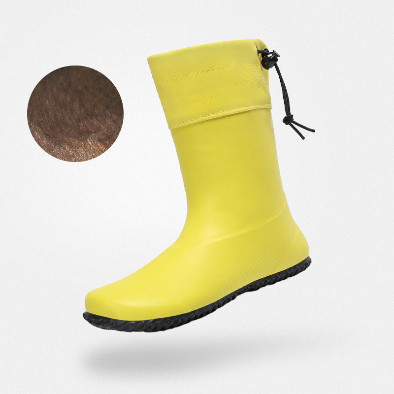 Bottes imperméables Brisk I jaune - Isolation thermique barefoot, idéal pluie verglaçante